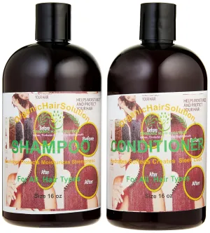 Organic Hair Solution- Conditioner & Shampoo Set -with 100% Pure Aloe vera &Tea Tree-for Itchy and Dry Scalp, Sulfate/Paraben Free -Promotes Hair Growth, Fights Hair Loss & Dandruff for Men & Women