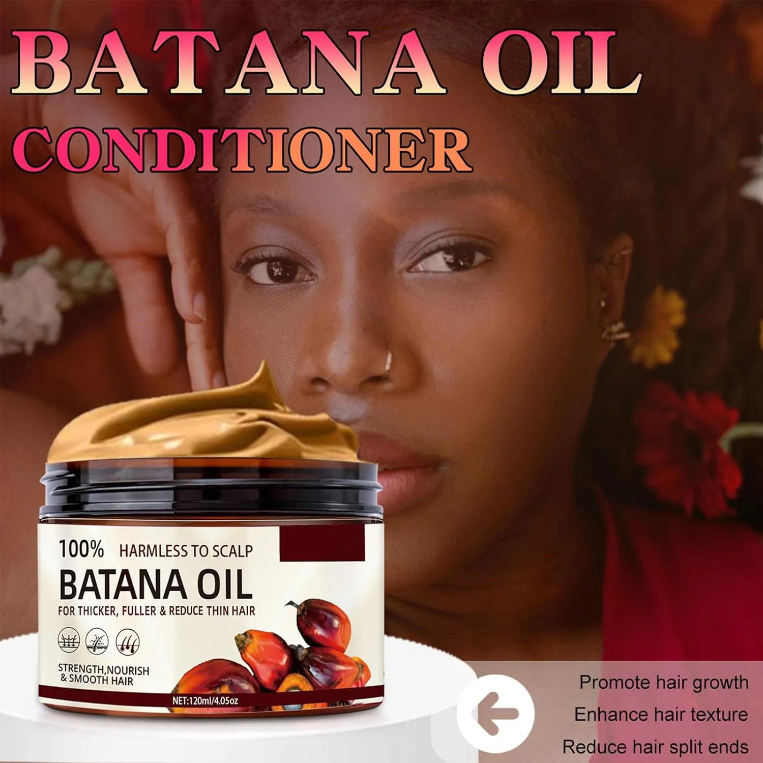 Organic Raw Batana Oil, Hair-Treatment Promotes Growth, Nourishes Hair, Enhances Shine, 29.5735 fl oz (1 Ounce)