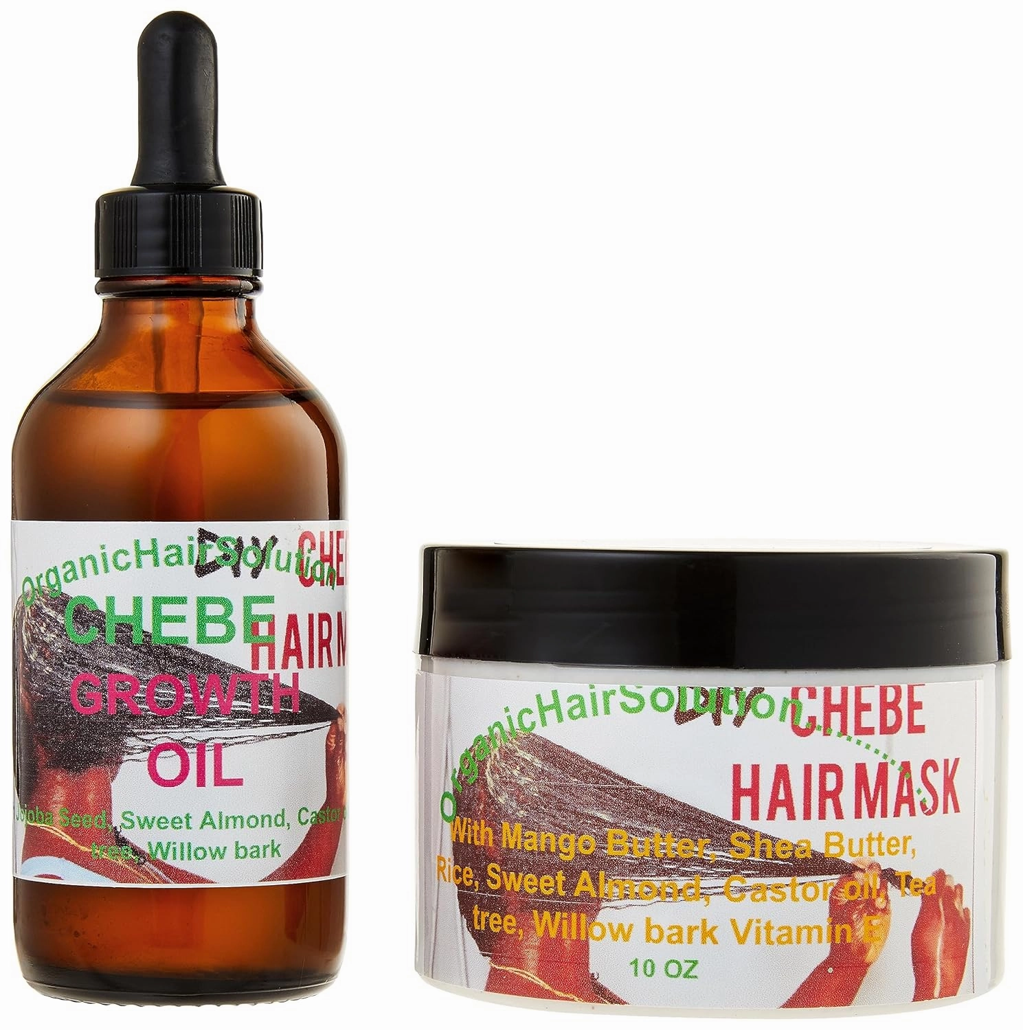 Organic Hair Solution-CHEBE Hair Growth Oil & Mask Leave-in Conditioner- With Avocado peppermint Oil- Mango Butter-for Scalp and Hair-For Stronger, Thicker Longer Hair-for Split Ends and Dry Scalp