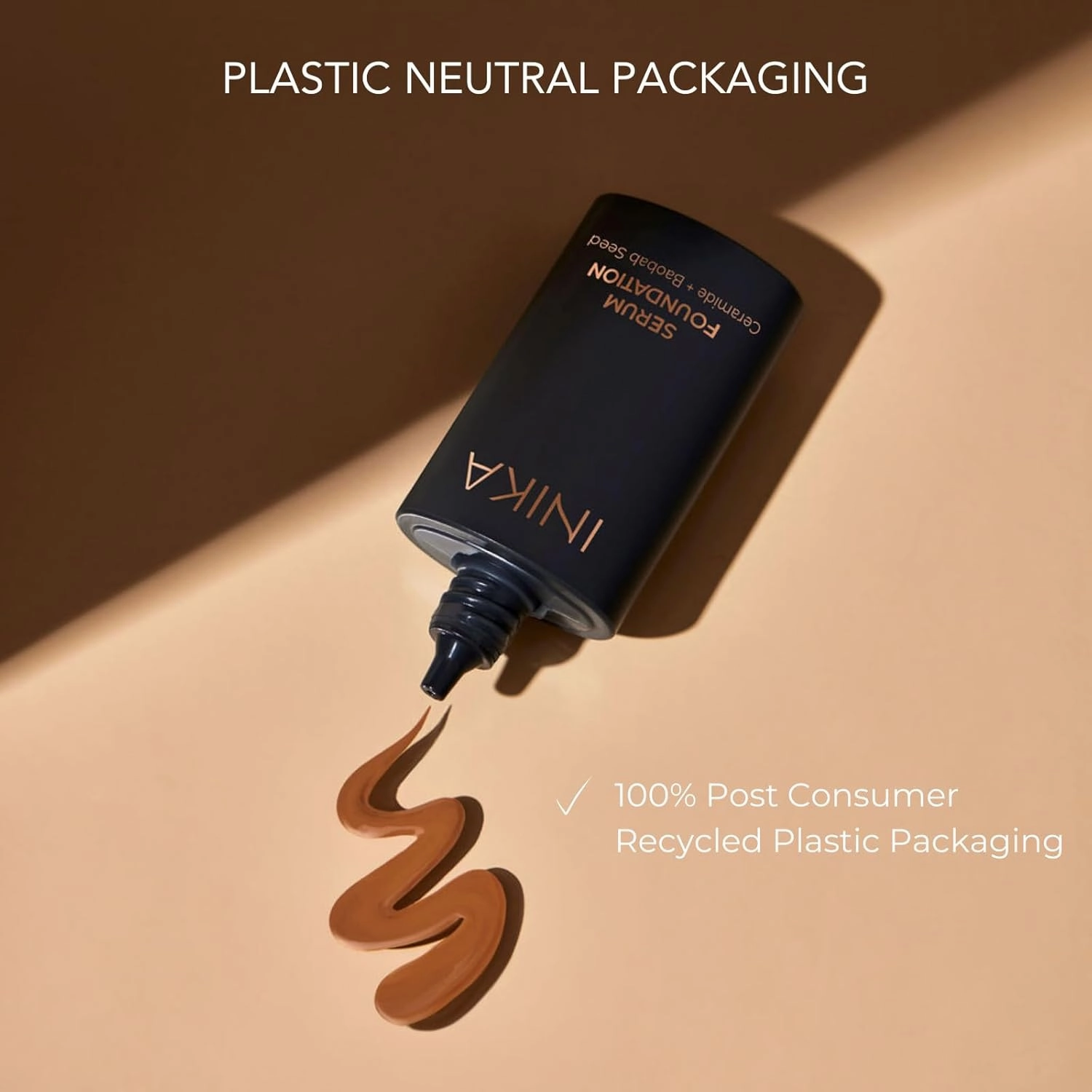 Organic Serum Foundation | Vegan, Buildable Coverage, Weightless Second Skin Feel, Transfer Proof with Skincare Ingredients in Sustainable Packaging. Daring 25ml