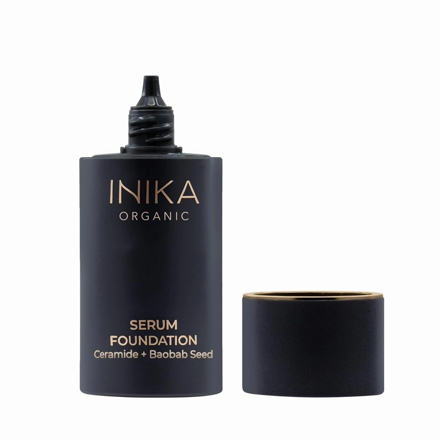 Organic Serum Foundation | Vegan, Buildable Coverage, Weightless Second Skin Feel, Transfer Proof with Skincare Ingredients in Sustainable Packaging. Nourish 25ml