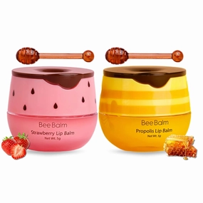 Original My Bee Balm Lip Balm - 2 pack Hydrating Balm Honey Pot for Dry, Chapped & Cracked Lips - Enriched with Propolis, Honey & Vitamin E - Soften, Smooth & Reduce Lip Lines