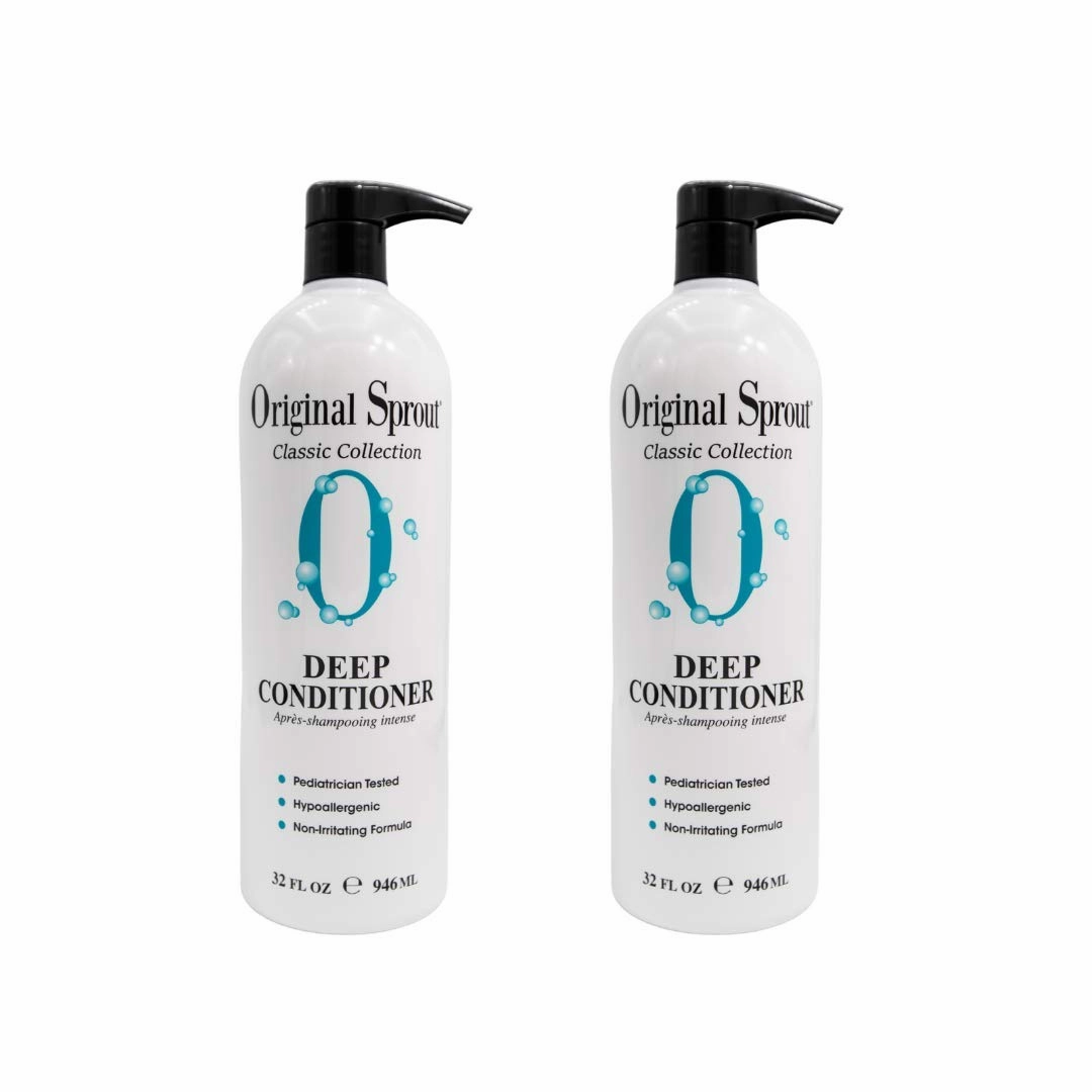 Original Sprout Deep Conditioner. Organic Vegan Deep Conditioning Treatment for Natural Hair Care. 32 Ounces. 2 Pack. (Packages May Vary)