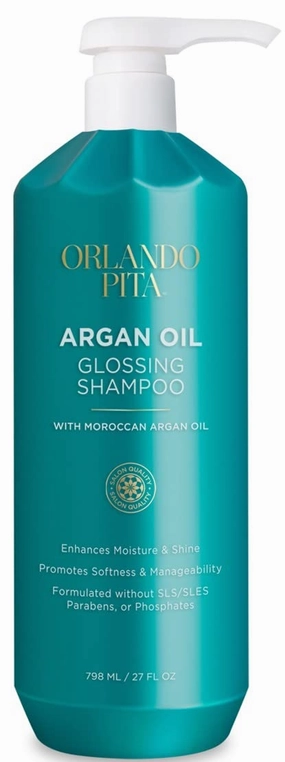 ORLANDO PITA Argan Oil Shampoo, 27 Fl Oz Salon Size- Premium Nourishing Hair Care for Men & Women - Professional Moisturizing, Anti Frizz, Hydrating Solution for Dry, Damaged Hair