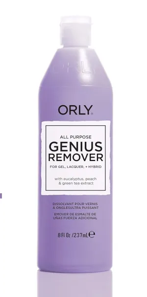 Orly Genius Remover Gently Strength All Purpose Lacquer   Hybrid Remover, 8floz