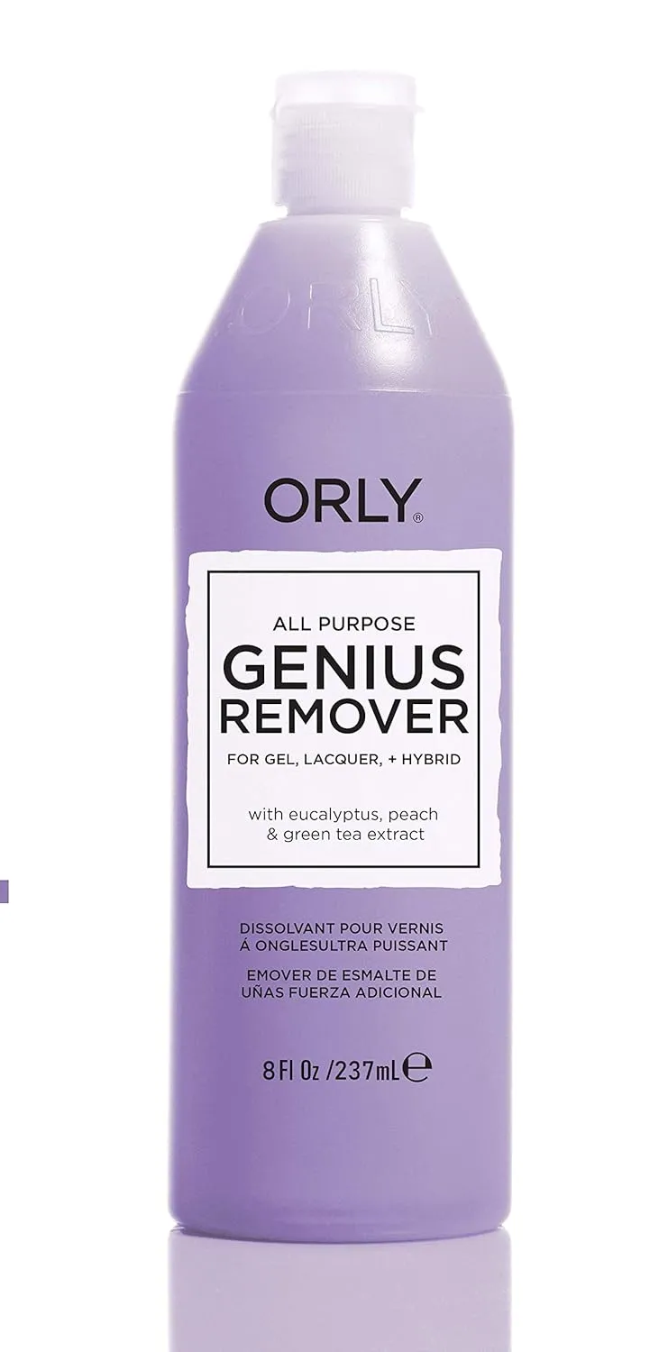 Orly Genius Remover Gently Strength All Purpose Lacquer   Hybrid Remover, 8floz
