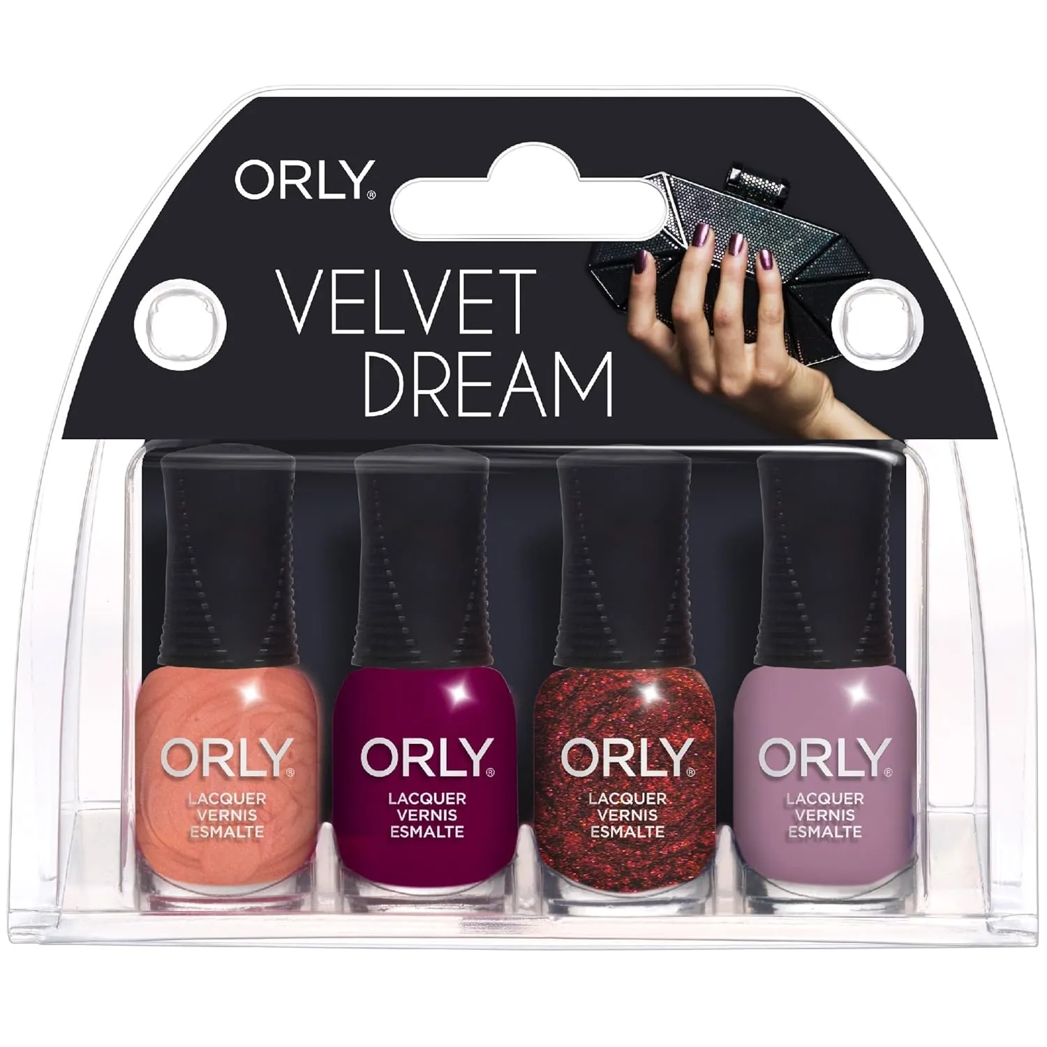 Orly Mini Kit Velvet Dream Nail Lacquer, 4 Count