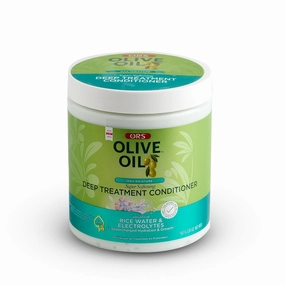 ORS Olive Oil Max Moisture Super Softening Deep Treatment Conditioner Infused with Rice Water & Electrolytes - ORS Olive Oil Max Moisture Leave-In Conditioner with Rice Water and Electrolytes - Bundle