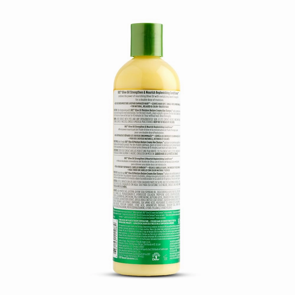 ORS Olive Oil Strengthen & Nourish Replenishing Conditioner infused with Sweet Orange Oil for Revitalizing Moisture 12.25 Ounce (Pack of 4)