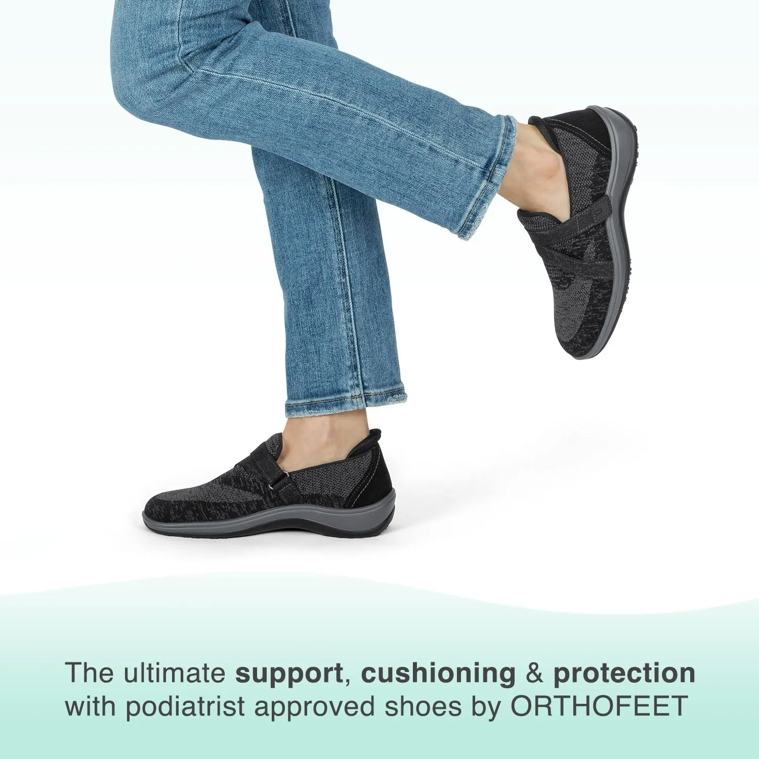 Orthofeet Women's Orthopedic Stretch Knit Amalya Casual Shoe