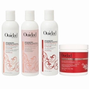 Ouidad Advanced Climate Control Shampoo, Conditioner, Gel & Hair Mask Bundle – Anti-Frizz, Curl-Defining, Sulfate-Free, Locks in Moisture, Blocks Humidity, Safe for Color-Treated Hair, All Curl Types