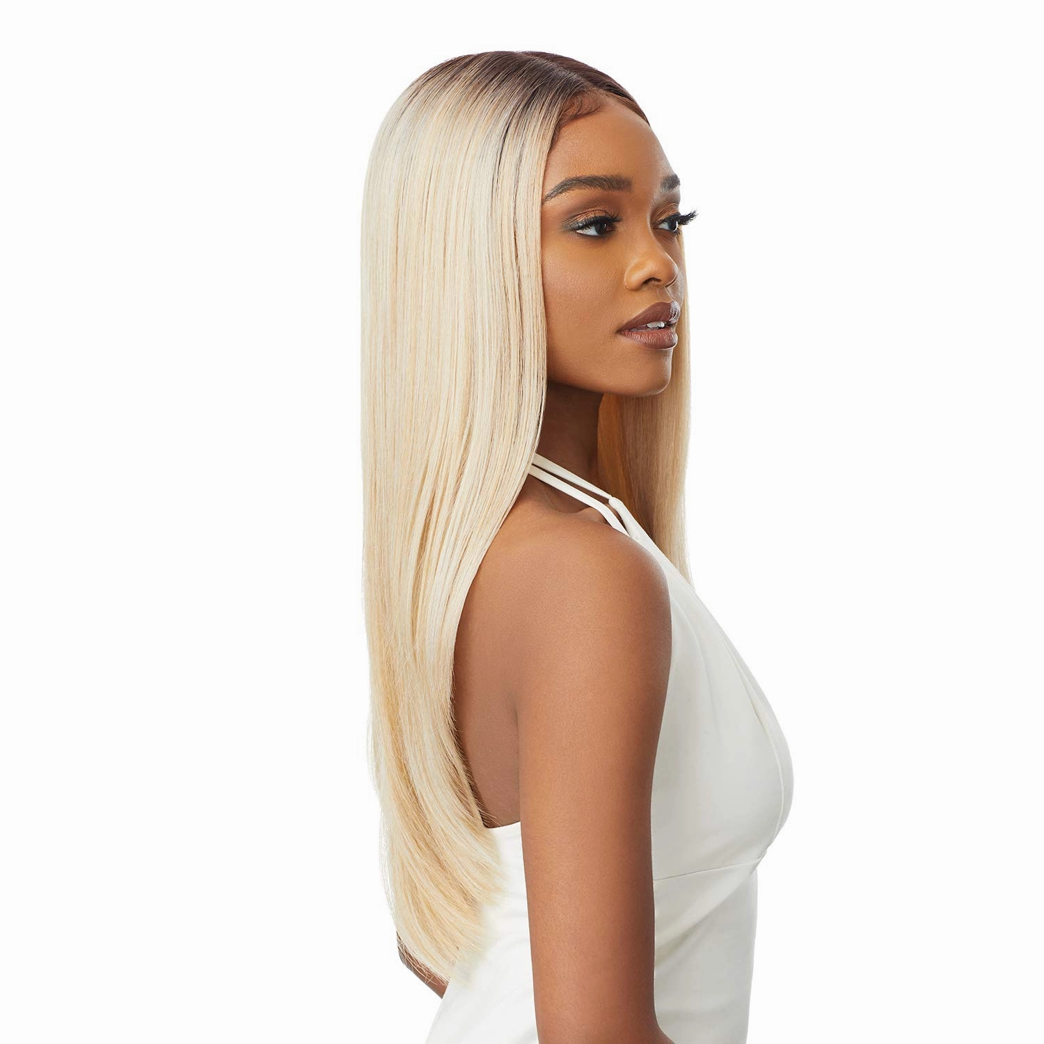 Outre HD Lace Front Wig Sleek Lay Part Chanelle (1B)