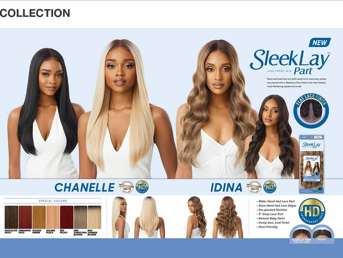 Outre HD Lace Front Wig Sleek Lay Part Chanelle (1B)