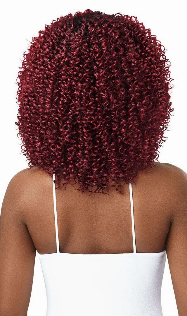 Outre Human Hair Blend Purple Pack 3PCS JERRY CURL LONG (99J)