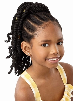 Outre Lil Looks Drawstring Ponytail Gold Cuffed Bomb Twists 12" (1)