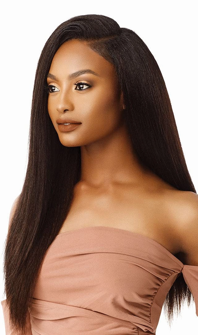 Outre Mytresses Gold Label Blowout Collection Kinky Straight Style Unprocessed Human Hair Weaves - BLOWOUT RELAXED 22 Inch (NBRN)