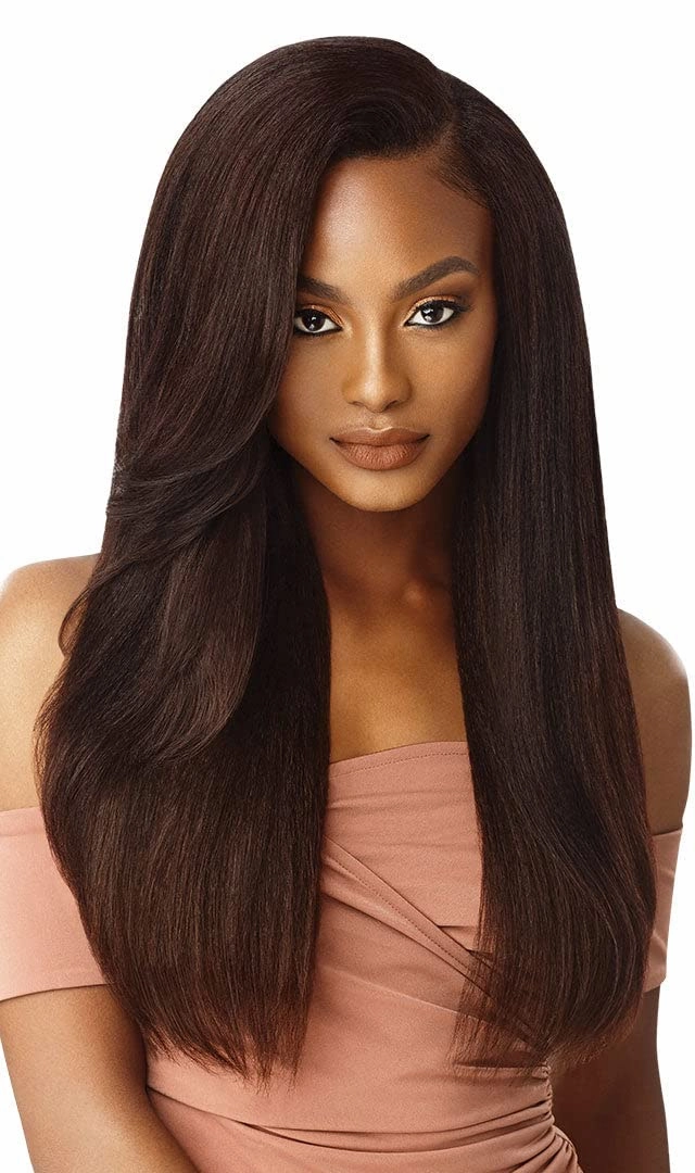 Outre Mytresses Gold Label Blowout Collection Kinky Straight Style Unprocessed Human Hair Weaves - BLOWOUT RELAXED 22 Inch (NBRN)