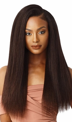 Outre Mytresses Gold Label Blowout Collection Kinky Straight Style Unprocessed Human Hair Weaves - BLOWOUT RELAXED 22 Inch (NBRN)