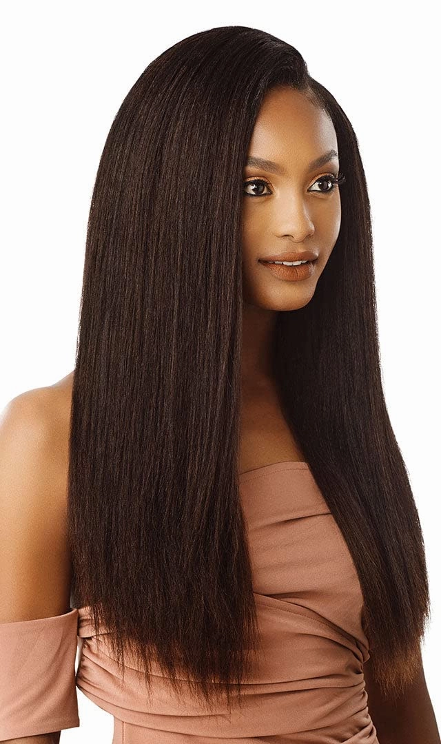 Outre Mytresses Gold Label Blowout Collection Kinky Straight Style Unprocessed Human Hair Weaves - BLOWOUT RELAXED 22 Inch (NBRN)