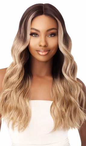 Outre Synthetic Hair Lace Front Wig Swiss Lace I Part Stevie (DR4/613)