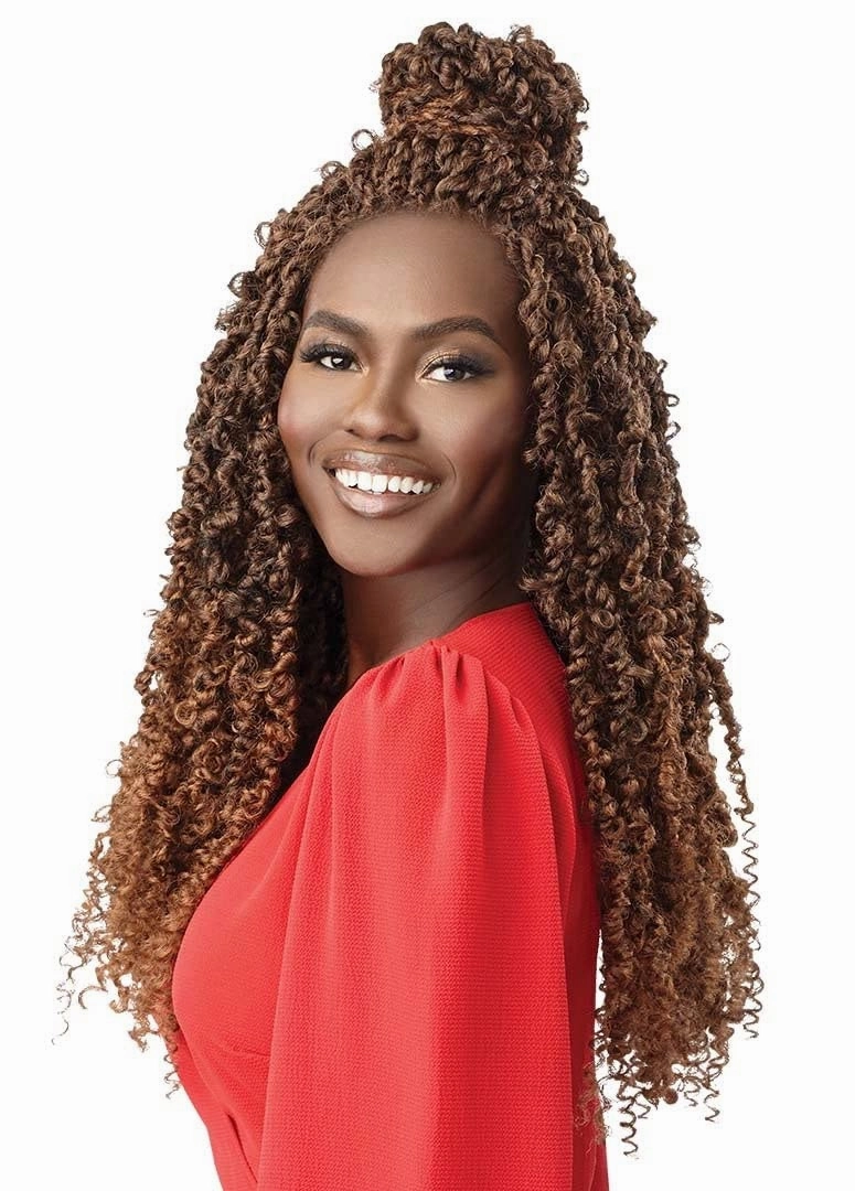 Outre Synthetic Twisted Up 4X4 HD Braid Lace Wig - BUTTERFLY PASSION TWIST 26 (Color:2 Dark Brown)