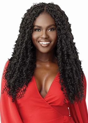 Outre Synthetic Twisted Up 4X4 HD Braid Lace Wig - BUTTERFLY PASSION TWIST 26 (Color:2 Dark Brown)