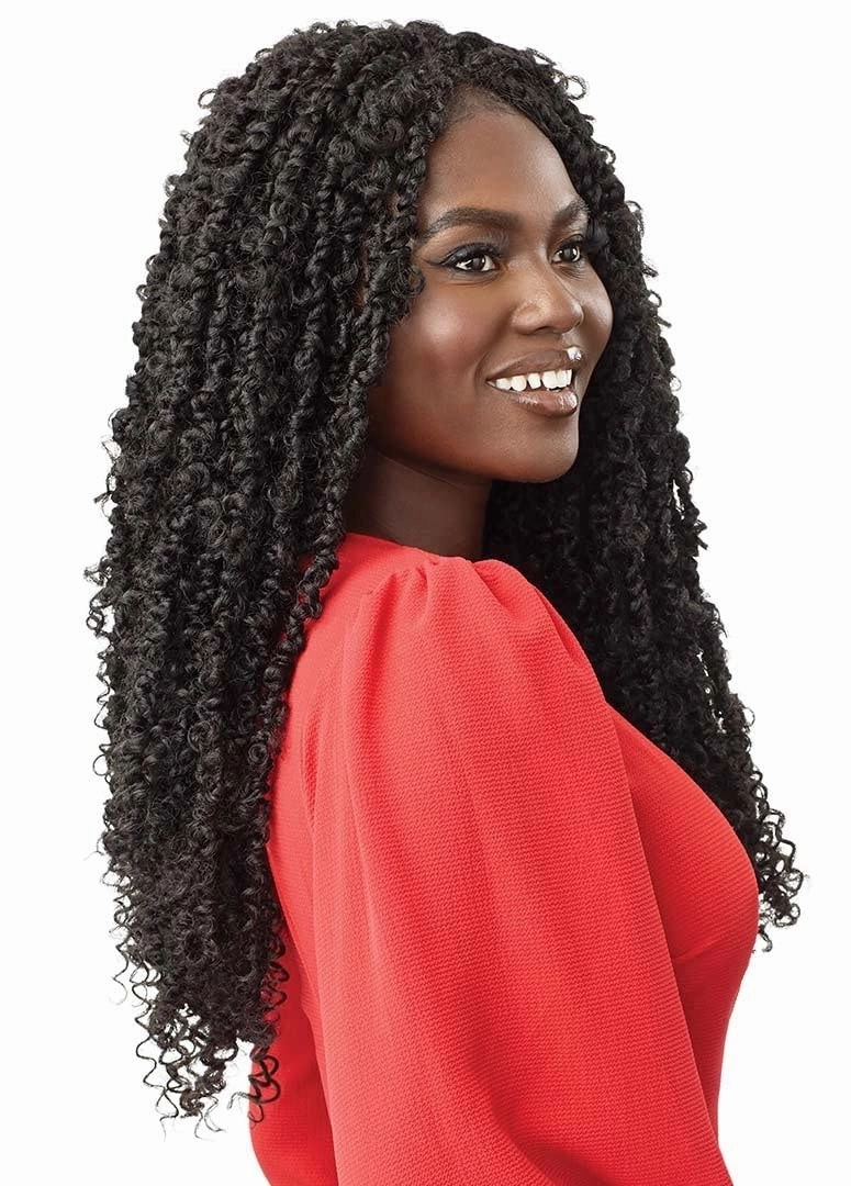 Outre Synthetic Twisted Up 4X4 HD Braid Lace Wig - BUTTERFLY PASSION TWIST 26 (Color:2 Dark Brown)