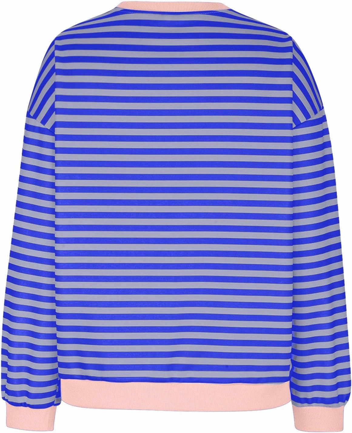 Oversized Sweatshirts for Women Casual Long Sleeve Stripes Sweatshirts Shirts Trendy Crewneck Tops Fall Fashion Clothes