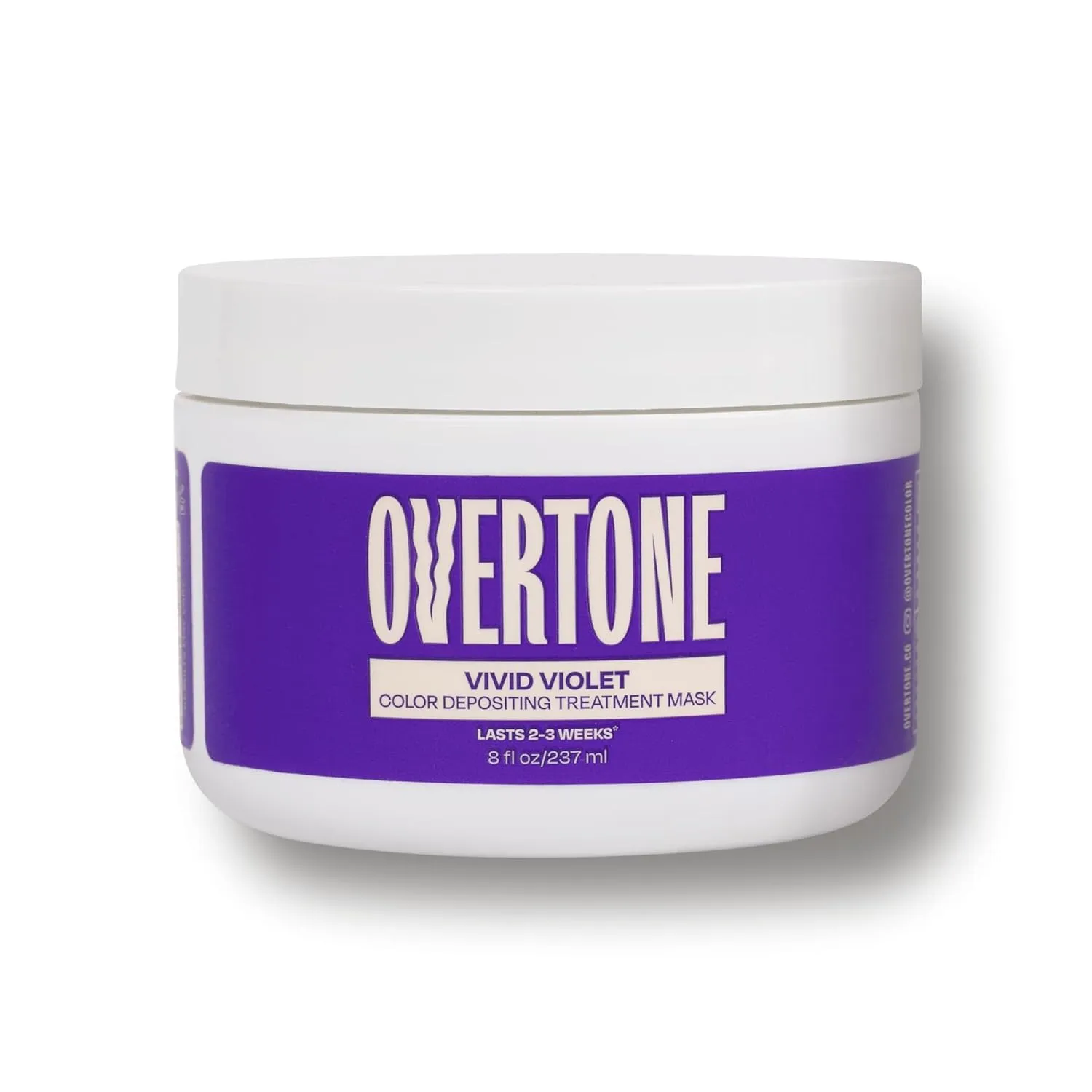 oVertone Color Depositing Semi-Permanent Hair Dye Conditioner - 8 oz For Natural & Color-Treated Hair, Moisturizing Shea Butter & Coconut Oil - Vegan & Cruelty-Free, Extreme Purple