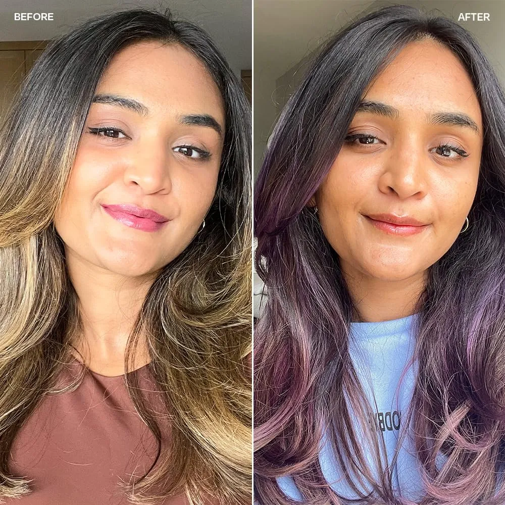 oVertone Color Depositing Semi-Permanent Hair Dye Conditioner - 8 oz For Natural & Color-Treated Hair, Moisturizing Shea Butter & Coconut Oil - Vegan & Cruelty-Free, Extreme Purple