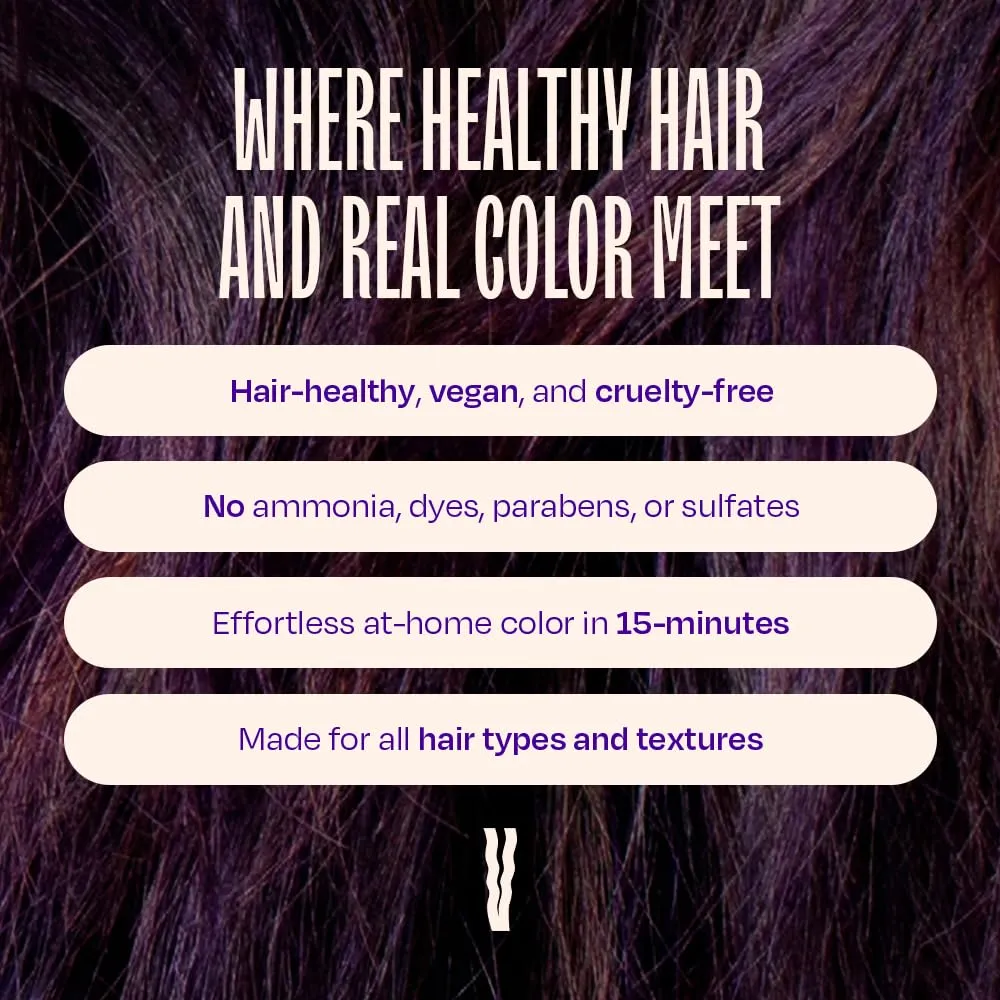 oVertone Color Depositing Semi-Permanent Hair Dye Conditioner - 8 oz For Natural & Color-Treated Hair, Moisturizing Shea Butter & Coconut Oil - Vegan & Cruelty-Free, Extreme Purple