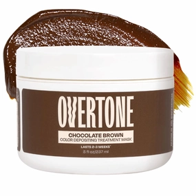 Overtone Color Depositing Semi-Permanent Hair Dye Conditioner - 8 oz For Natural & Color-Treated Hair, Moisturizing Shea Butter & Coconut Oil - Vegan & Cruelty-Free, Chocolate Brown