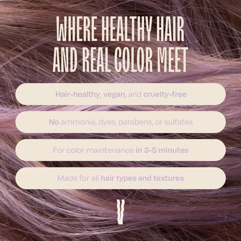 oVertone Daily Color Depositing Conditioner: 8oz Temporary Coloring Conditioner w/Shea Butter & Coconut Oil, Refresh Color & Prevent Fading, Vegan & Cruelty-Free, Pastel Purple is Lilac Lotus