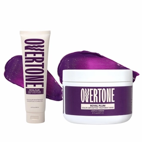 oVertone Semi-Permanent hair Dye & Daily color Depositing Conditioner, Refresh Color & Prevent Fading, Vegan & Cruelty-Free, Royal Plum