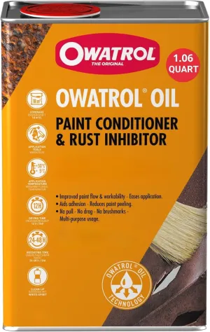 OWATROL Oil Rust Inhibitor for Metal & Paint Conditioner - Prevents Corrosion, Enhances Paint Adhesion, Smooth Application, Heat-Resistant, Ideal for Metal, Wood & Industrial Machinery
