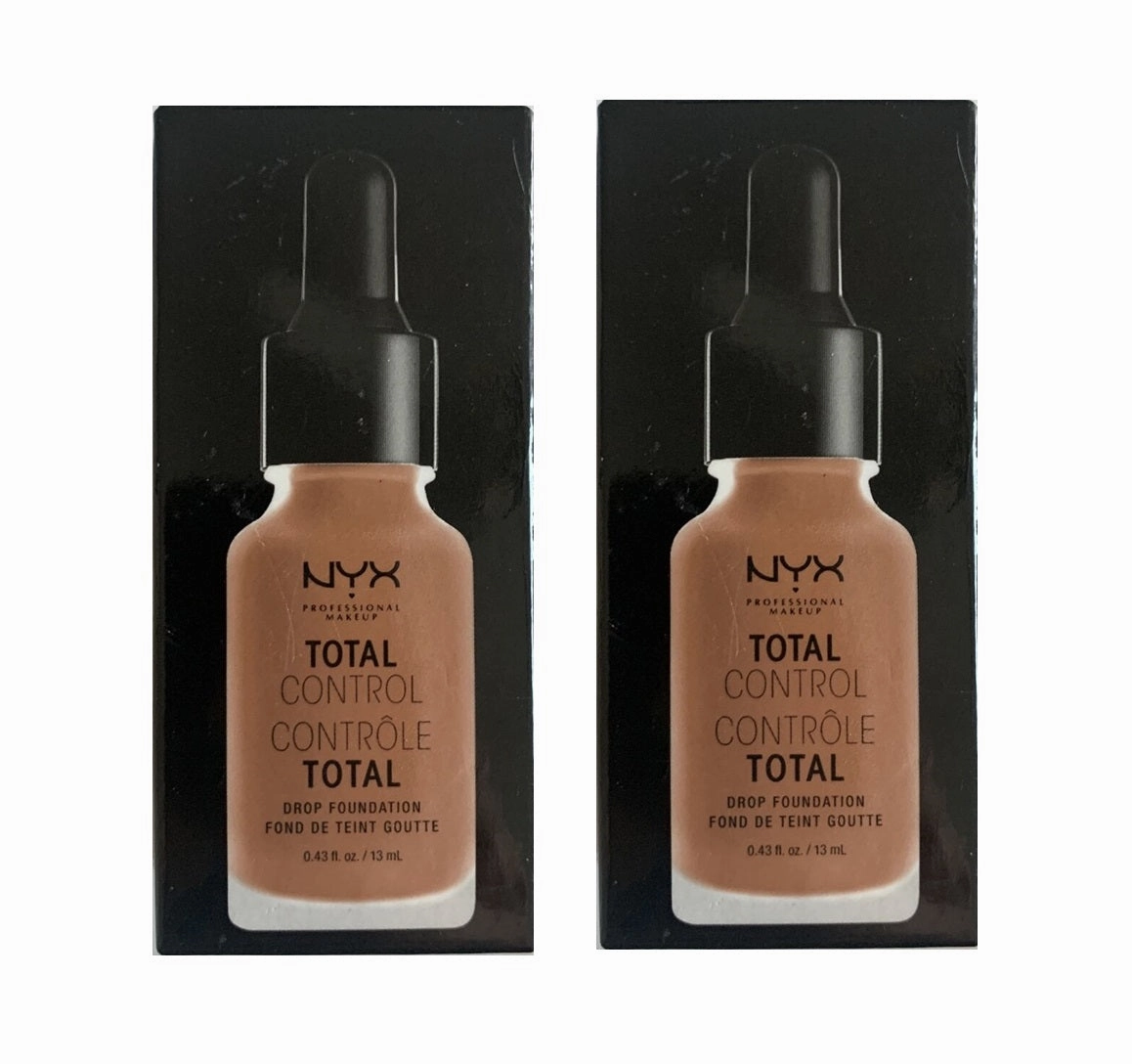 Pack of 2 NYX Total Control Drop Foundation, Mahogany # TCDF16