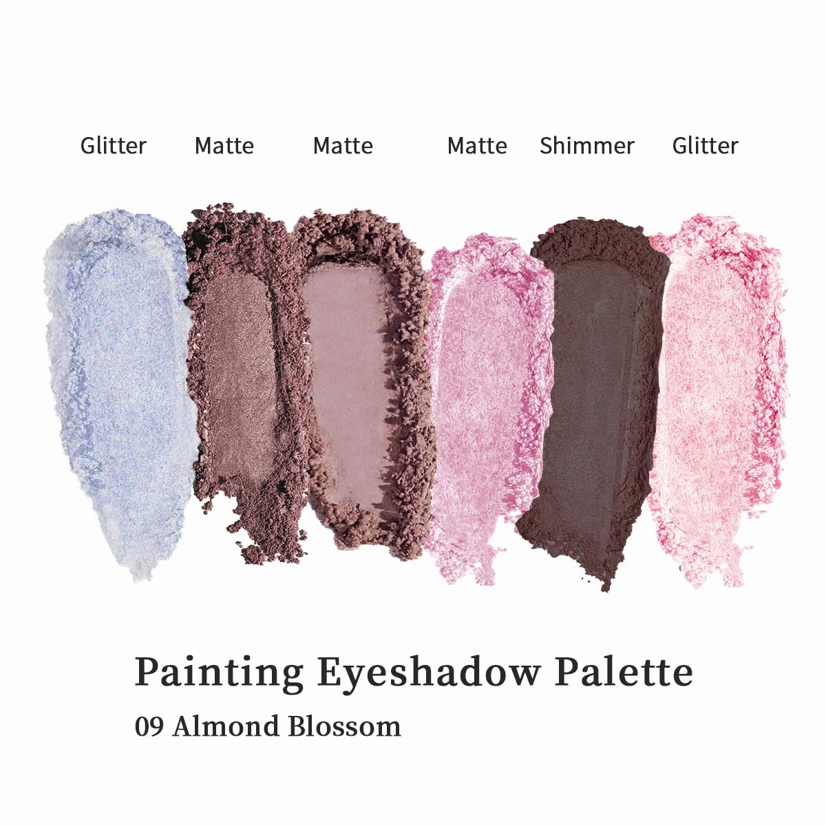 Painting Shadow Palette 09 Almond Blossom, Eyeshadow Palette, Warm Deep, Cruelty-Free, Smudge-Proof, Smooth Powder, High Blendable, High Pigmented