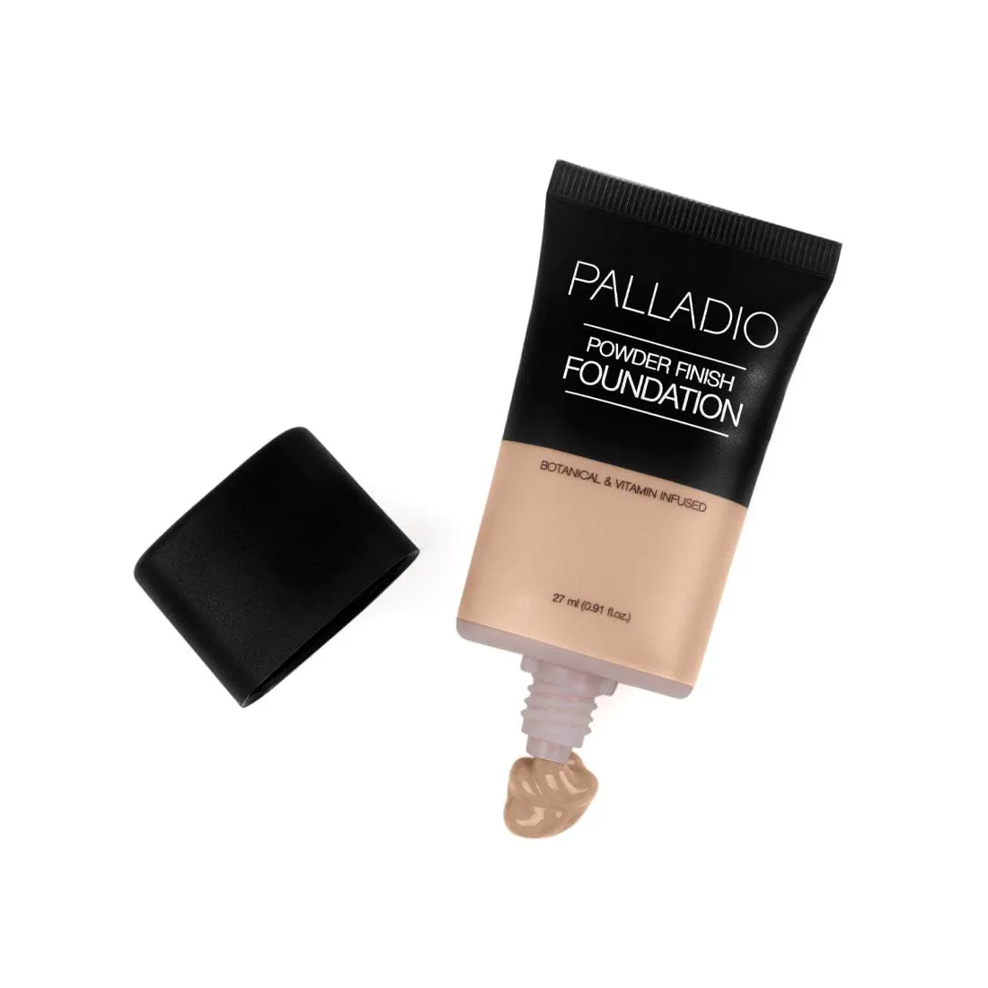 Palladio Powder Finish Liquid Foundation, Natural Matte Appearance, Reduces Fine Lines, Covers Large Pores, Hides Imperfections, All Day Wear, Sheer to Medium Coverage, Honey