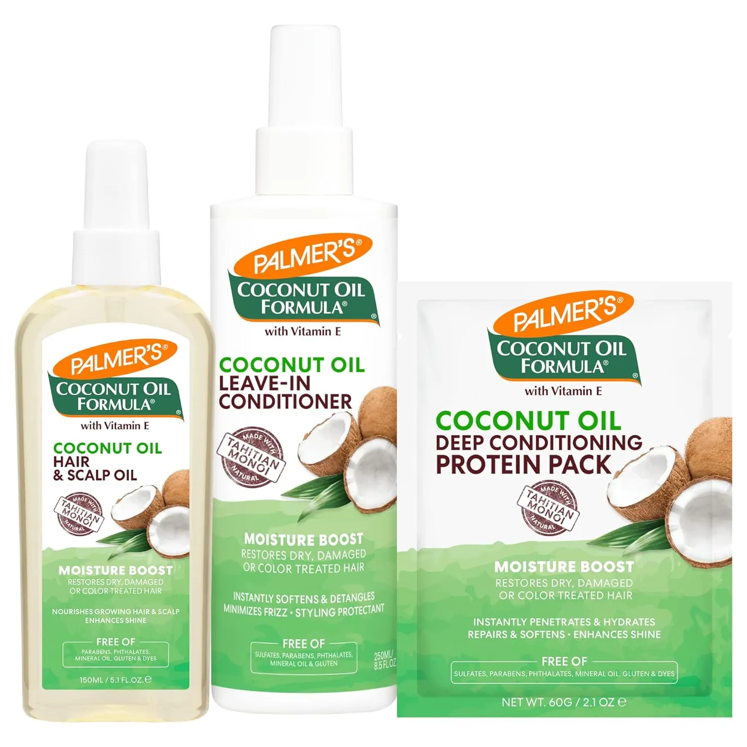Palmer's Coconut Oil Formula Moisture Boost Hair bundle (Scalp Oil & Leave-In Conditioner)