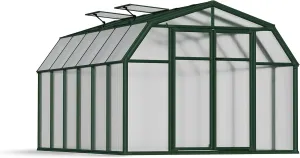 Palram - Canopia Rion Hobby Gardener 2 | 8 Ft. x 12 Ft. Greenhouse, Large Twin Wall Polycarbonate Heavy Duty Green House DIY Kit for Garden, Yard, Plants, Walk-In for Outdoors with Window Vent (Green)
