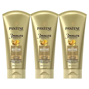 Pantene, Conditioner, Pro-V Daily Moisture Renewal for Dry Hair, 3 Minute Miracle, 6 Fl Oz (Pack of 3)