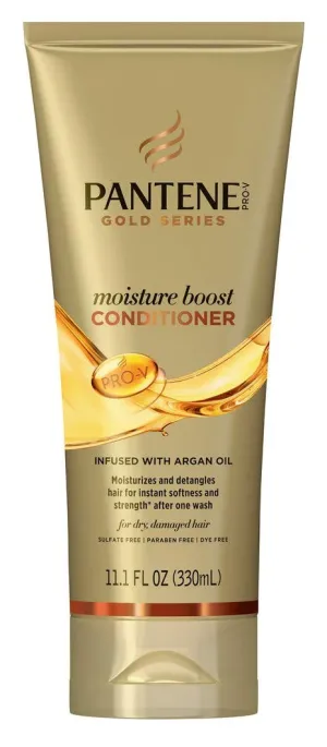 Pantene Gold Series Conditioner Moisture Boost 11.1 Ounce Tube (330ml) (6 Pack)