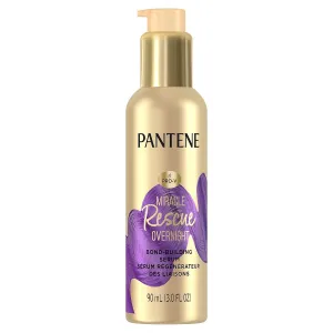 Pantene Hair Serum, Overnight Miracle Rescue, Bond Builder Hair Treatment, Deep Leave In Conditioner 3 fl oz