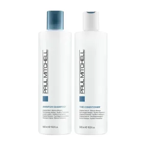 Paul Mitchell Original Awapuhi Shampoo, Balances Moisture   Adds Shine and The Conditioner, Classic Leave-In, Softens   Adds Moisture, For All Hair Types, Set
