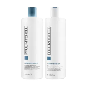 Paul Mitchell Original Awapuhi Shampoo, Balances Moisture   Adds Shine and The Conditioner, Classic Leave-In, Softens   Adds Moisture, For All Hair Types, Set