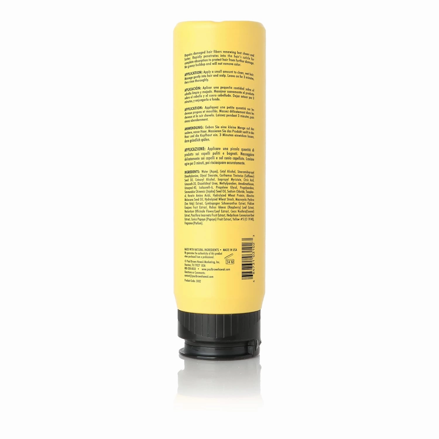 Paul Brown Hawaii Resurrect Salon Quality Conditioner | Hydrate & Treat Damaged Hair | Antioxidant-Rich Kukui Nut Oil for Ultimate Hair Moisturization | Safe for Color Treated Hair (10 oz.)
