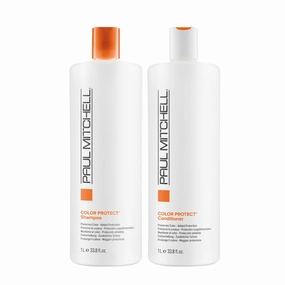 Paul Mitchell Color Protect Shampoo and Conditioner Set, Adds Protection, For Color-Treated Hair
