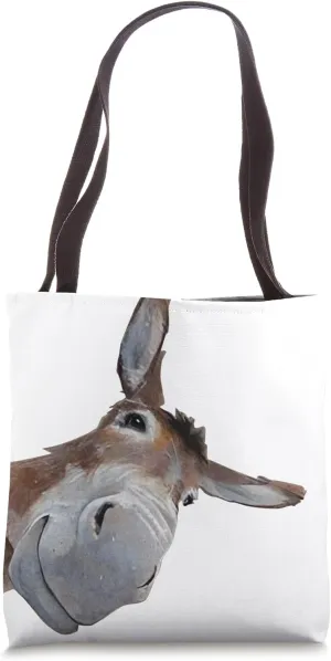 Peach-Bruh Funny Donkey Art Donkey Head - Smile - Eagerlys Tote Bag