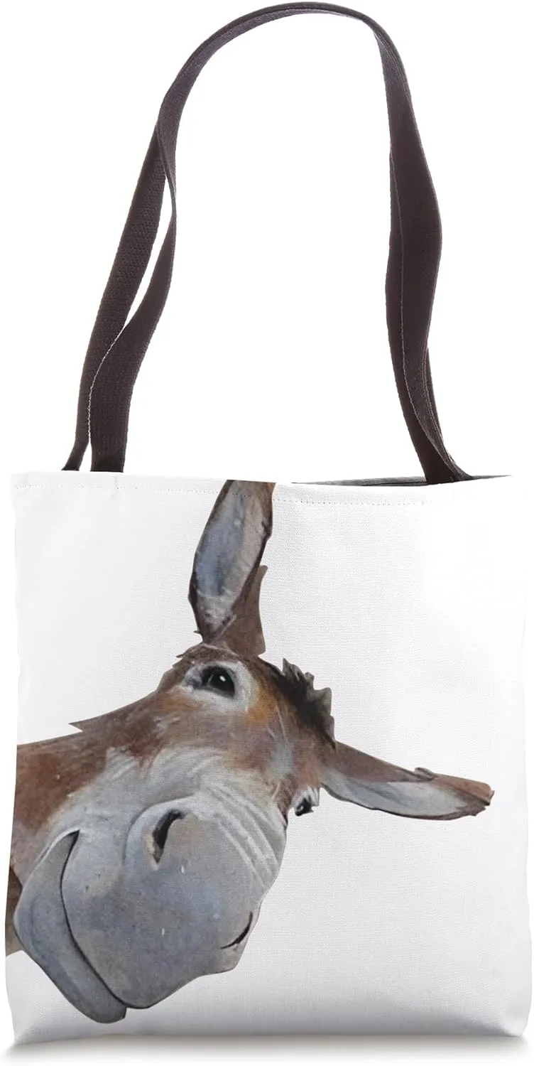 Peach-Bruh Funny Donkey Art Donkey Head - Smile - Eagerlys Tote Bag