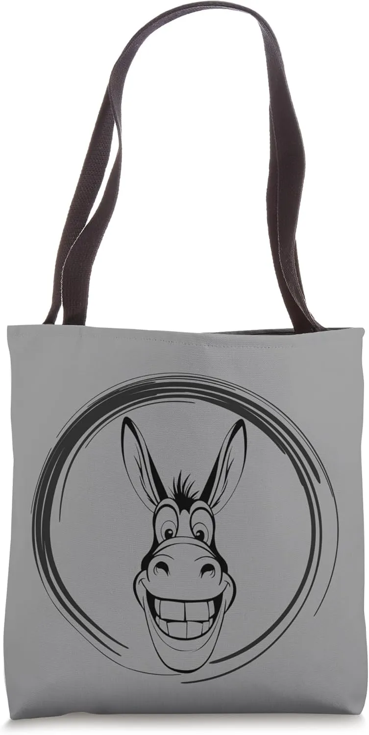 Peach-Bruh: Funny Donkey Art - Smile Tee Tote Bag